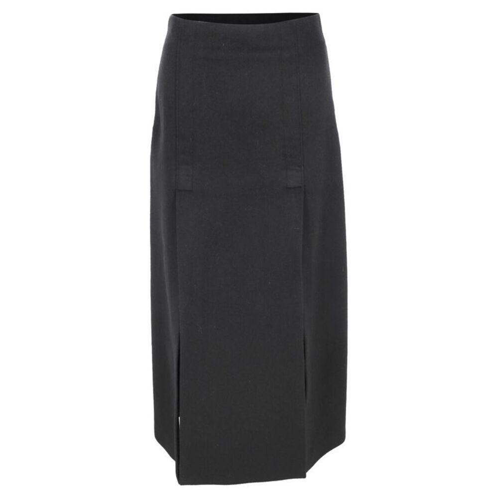 Proenza Schouler Straight Maxi Skirt with Slits in Black Wool